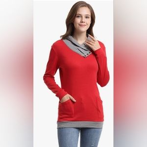 Women's Red Pullover, size Medium